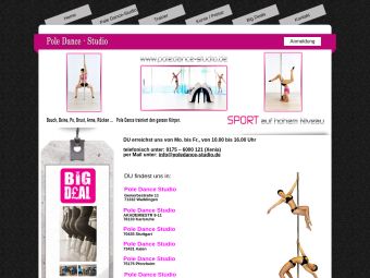 Screenshot von http://www.poledance-studio.de