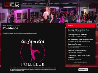 Screenshot von https://la-familia-fightclub.de/poledance