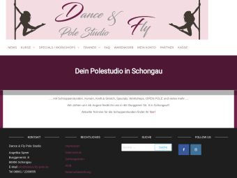 Screenshot von https://dance-fly-pole.de/