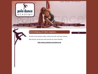 Screenshot von http://www.poledanceacademy.de/pages/kursort/kurse-neuburg.php