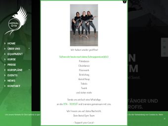 Screenshot von https://aerial-gym.de/