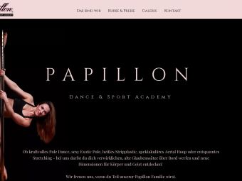 Screenshot von https://www.papillon-poledance.de/