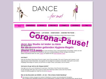Screenshot von http://www.danceforme.de