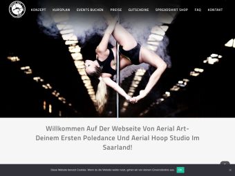 Screenshot von http://aerialart-poledance.de/