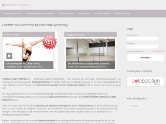 Screenshot von http://pole-academy.de